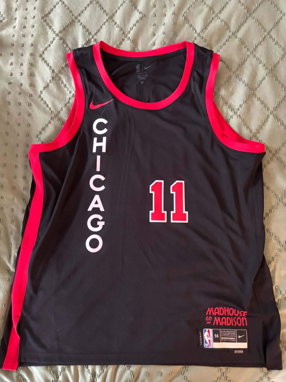 Chicago Bulls - Nike Black and Red Men’s Basketball Jersey (City Edition)